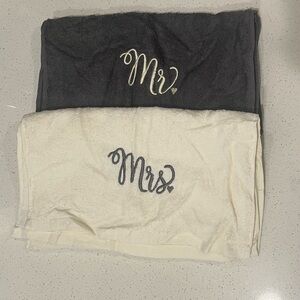 Mr. and Mrs. Embroidered Towels